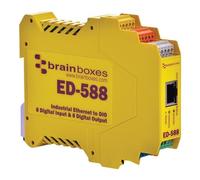 Brainboxes Ethernet to 8 Digital Inputs and 8 Digital Outputs + RS485 Gateway