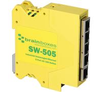 Brainboxes Industrial Compact Ethernet 5 Port Switch DIN Rail Mountable