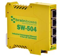 Brainboxes SW-504 Industrial Ethernet 4 Port Switch DIN Rail Mountable