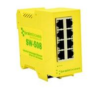 BRAINBOXES SW-508 ETHERNET SWITCH, INDUSTRIAL 8 PORT