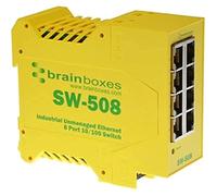 Brainboxes SW-508 Industrial Ethernet 8 Port Switch DIN Rail Mountable