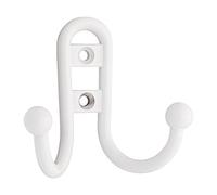 Brainerd B46115J-W-C Double Robe Hook with Ball End, White