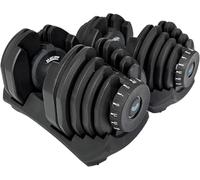 BRAINGAIN 40kg Adjustable Dumbbell Pair, 17 Weight Settings, Smart-Click Technology for Fast Weight Changes, Anti-Slip Grip, Adjustable Plates, Space-Saving Fitness Dumbbells for Home Training