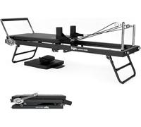 Braingain Wellness Reformer Pilates Machine | Professional Reformer pilates Board at Home | Foldable, Portable, Adjustable | Ergonomically Engineered in the UK (Cloud Grey / Midnight Black)