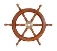 Brainmart Wooden Ship Wheel Pirate Rustic Captain Wall Home Décor Nautical Style Wheel Wall Hanging | Office Décor | Gift Décor (12 Inches - 30 Cm)