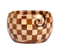 Brainmart Wooden Yarn Storage Bowl for Craft Crocheting Yarn Ball Holder for Knitting Craft, Handmade Yarn Bowl Organizer Knitting Crochet Supplies Best for Gift for Mom