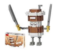 Brainrot Building Blocks Set, Creative Cappuccino Ninja Construction Toy, Cute Mini Bricks Brain Rot Toys for Kids and Adults, Creative DIY Educational Toy for Stress Relief & Home Decor