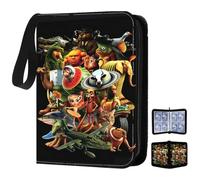 Brainrot Card Binder 4 Pocket, Trading Card Binder 50 Pages Holding 400 Pockets, Portable Waterproof PU Zipper Brain Rot Card Folder for Kids Adult Birthday Gifts Collectors Gifts