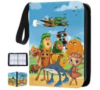 Brainrot Card Binder, Portable 4 Pocket Pu Leather Pocket Trading Card Collection Album, Waterproof Brain Rot Card Folder 50 Pages Holding 400 Pockets, Gifts for Kids Adult
