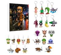 Brainrot Italian Advent Calendar, Christmas Countdown Calendar with 24 Brainret Figurines, Tralalero Figurines, Earrings, Pendants, Funny Gifts to Collect