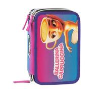 Brainrot - Official Brainrot School Case, 3 Compartments Pencil Case with Scissors, Markers, Coloured Pencils, Pens, Sharpener, Ruler and Eraser, Lined Interior, 20 x 13 x 7 cm, Cappuccina Ballerina
