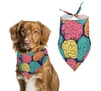 Brains Colorful Pattern Dog Bandana Pet Scarf for Small Medium Large Dogs Triangle Bibs Photo Prop Gift