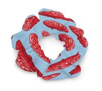 Brains Pattern Colorful Silk Scrunchies for Women Soft Elastic Hair Ties No Damage Ponytail Holder