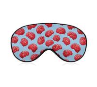 Brains Pattern Comfortable Sleep Mask with Adjustable Strap Soft Eyeshade for Night Sleeping Flight Nap Travel