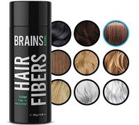 Brains & Son Hair Fiber - Premium Hair Thickener - Immediately Conceals Receding Hairlines, Hair Loss, Balding Areas and Thinning Hair - Undetectable Keratin Fibers - Hair Powder | 25g (BROWN)