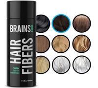 Brains & Son Hair Fiber - Premium Hair Thickener - Immediately Conceals Receding Hairlines, Hair Loss, Balding Areas and Thinning Hair - Undetectable Keratin Fibers - Hair Powder | 25g (DARK BROWN)
