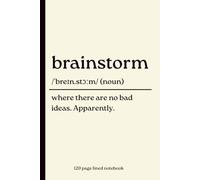 Brainstorm Notebook: Where There Are No Bad Ideas. Apparently.: Funny 120-Page Lined Journal for Ideas, Meetings, Creative Thinking & Work | Office, Coworker, Colleague & Secret Santa Gift