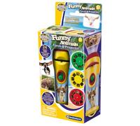 Brainstorm Toys Stem Funny Animals Torch Age 3+ and Projector - 24 Adorable Animal Images, Projects Clear Pictures up to 1 Metre Wide, Interactive Educational Kids Flashlight Toy