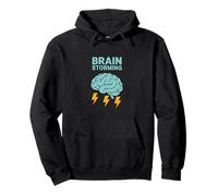 Brainstorming Funny Brain Pun Thunder Pullover Hoodie