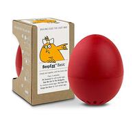 Brainstream BeepEgg Egg Timer, Basic, Cook Perfect Soft, Medium or Hard Boiled Eggs to Your Favorite Tunes Singing and Floating Egg Timer (Red)