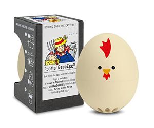 Brainstream PiepEi-The Singing Egg Timer for Cooking, Beige with Cockel Design, 5,1 x 4,5 cm