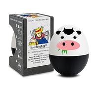 Brainstream PiepEi-The Singing Egg Timer for Cooking, White and Black with Cow Design, 5,1 x 4,5 cm