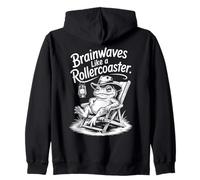 Brainwaves Like A Rollercoaster Frog Zip Hoodie