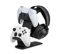 Brainwavz The Gravitas - Headphone Stand & Game Controller Holder for Desk - Universal Design for All Types of Headsets & Gamepads (Black)