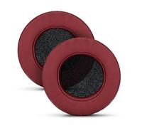Brainwavz XL Large Replacement Memory Foam Earpads - Suitable For Many Other Large Over The Ear Headphones - Sennheiser, AKG, HifiMan, ATH, Philips, Fostex, Sony (Red)