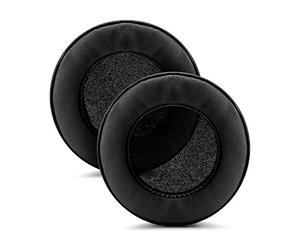 Brainwavz XL Large Replacement Memory Foam Earpads - Suitable For Many Other Large Over The Ear Headphones - Sennheiser, AKG, HifiMan, ATH, Philips, Fostex, Sony (Black Pleather)