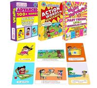 Brainy Bug Resources Flashcards for Vocabulary, Grammar and Sentence Structure |104 Advanced Action Words (Audioenabled) | 30 Irregular Past Tenses | 30 Subject Verb Object Cards (Audioenabled)