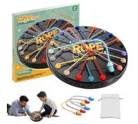 Brainy Knots Game, Brain Boosting Rope Puzzle Games, Rope Untangling Board Game, Interactive Rope Knots Challenge Game, Colorful Twisted Rope Sorting Board Game for Family, Education