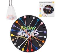 Brainy Knots Puzzle Game - Twisted Rope Brain Strategy Rope Challenge Toy, Interactive Strategic Knot Untying Toy, Board Games Puzzle Games Kids for Family Gathering, Gifts for Kids