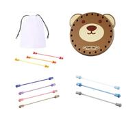 Brainy Knots Rope Untangling Game Fun Family Game with Multiple Difficulty Levels Puzzle Twist Rope Board Toy Portable for Parties Travel (Moe Bear)