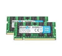 BRAINZAP 4GB (2x2GB) DDR2 800MHz PC2-6400S-666 SO-DIMM CL6 2Rx8 1.8V Unbuffered Non-ECC RAM Memory Module Memory Module Memory
