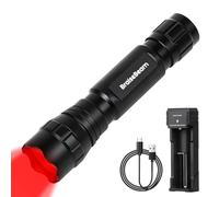 BraiseBeam Super Bright Red Light Torch, Mini Portable LED Red Night Light with Single Mode, Zoomable Pocket Flashlight for Reading, Astronomy & Night Vision