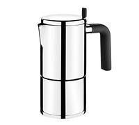 Braisogona A170403 Bali Stainless Steel Coffee Maker, Silver | Italian Coffee Maker, 18/10 Stainless Steel, Full Induction, Suitable for All Hobs Including Induction, 10 Cups, 11 cm