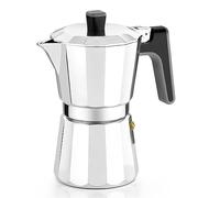 Braisogona Perfect Italian Induction Coffee Maker, Aluminium, Capacity, Silver 9 cups 19x11x22 grey