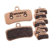 Brakco Trp Quadiem & Shimano Xtr/xt/deore/zee/saint Sintered Disc Brake Pads 25 Pairs Golden