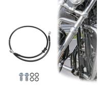 Brake Accessories 30CM/50CM/60CM/80CM/100CM/110CM/150CM/200CM/220CM 1 Set Motorcycle Brake Line Oil Hose Pipe with Spring Protection(90cm)