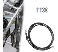 Brake Accessories 30CM/50CM/60CM/80CM/100CM/110CM/150CM/200CM/220CM 1 Set Motorcycle Brake Line Oil Hose Pipe with Spring Protection(220cm)