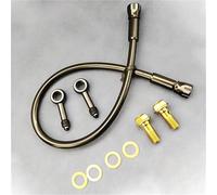 Brake Accessories AN3 M10 Motorcycle 0°-0° Hydraulic Clutch Tube Master Cylinder Brake Hose Line Braided Oil Pipe Accessories(400mm)