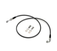 Brake Accessories for Harley Sportster for Deluxe XLH 883 1992-1995 for Custom XL1200C 1996-2003 Motorcycle Extended Length Front Brake Hose Oil Pipe Kit Accessories(Black- Silver,16-18 inch)