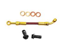 Brake Accessories Motorcycle Accessories Steel Hydraulic Braided Clutch Tube Master Cylinder Oil Pipe Brake Line Hose 0°-28° AN3 M10 Red(400mm)