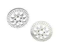 Brake Accessories Motorcycle Front Rear Brake Discs Rotors For HARLEY For DAVIDSON FXD For Super Glide 2000-2003 FXDX For Super Glide Sport 2000-2003 2002 2001(Silver)