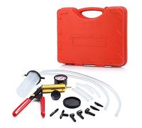 Brake Bleeding Kit, Hand Held Vacuum Pump Pressure Tester with Durable Gauge, Brake Fluid Bleeder Kit for Car Motorcycle Diagnosis