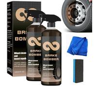 Brake Bomber Wheel Cleaner,Car Wheel Cleaner Spray,Stealth Garage Brake Bomber,Rim Cleaner & Brake Dust Remover,Non-Acid Wheel Cleaner,Safe for Use on Wheels,for Cleaning Wheels and Tires (120ml)