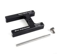 Brake Booster Pestle Adjustment Tool Made of Aluminium Alloy with 304 Push Rod for Precise Master Cylinder Piston Bore Depth Measurement and Optimal Braking Performance Black
