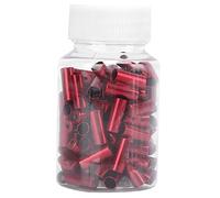 Brake Cable Caps Aluminum Alloy High Toughness Corrosion Resistant CNC Anodized Bicycle Accessories for Mountain Bikes Road Bikes Folding Bikes 5mm Inner Diameter 100 Pieces (Red)