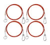 Brake Cable Catch Rope 1 Metre, Pack of 4 Safety Rope Trailer, Safety Rope Trailer Protection, Tear-Off Rope Trailer, Tear-Off Rope, for All Common Braked Trailers